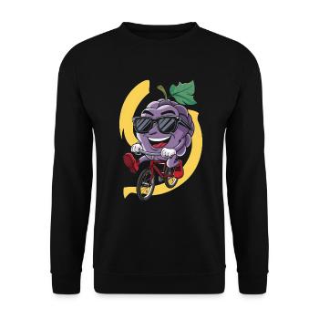 Trauben, Radfahren, Auf, Fahrrad, Geschenk - Unisex Pullover - Schwarz - Vorne - Alina (178cm) & Michal (187cm)