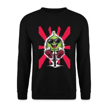 Feige, Radfahren, Auf, Fahrrad, Geschenk - Unisex Pullover - Schwarz - Vorne - Alina (178cm) & Michal (187cm)
