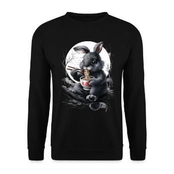 Hase - Unisex Pullover - Schwarz - Vorne - Alina (178cm) & Michal (187cm)