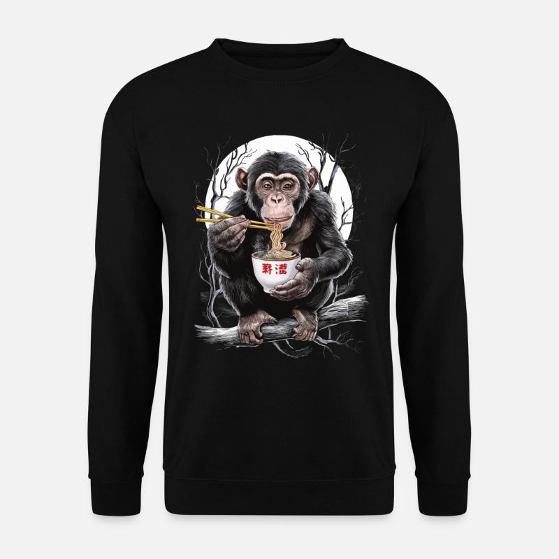 Schimpanse - Unisex Pullover - Schwarz