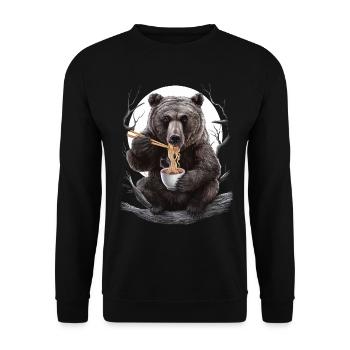 Grizzlybär - Unisex Pullover - Schwarz - Vorne - Alina (178cm) & Michal (187cm)
