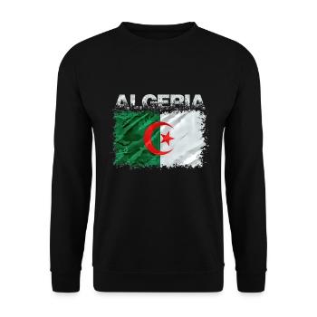 Algeria - Unisex Sweatshirt - black - Front - Alina (178cm) & Michal (187cm)