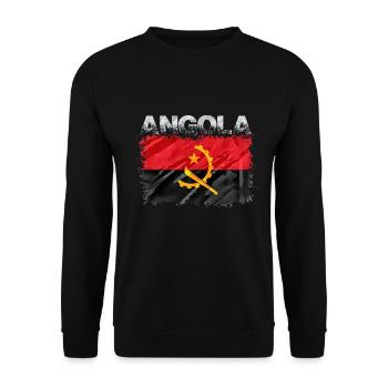 Angola - Unisex Sweatshirt - black - Front - Alina (178cm) & Michal (187cm)