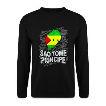 Sao Tome Príncipe - Sweat-shirt Unisexe - noir - Devant - Alina (178cm) & Michal (187cm)