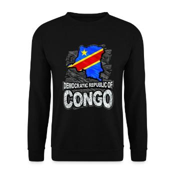 Congo - Unisex Sweatshirt - black - Front - Alina (178cm) & Michal (187cm)