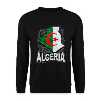 Algeria - Unisex Sweatshirt - black - Front - Alina (178cm) & Michal (187cm)