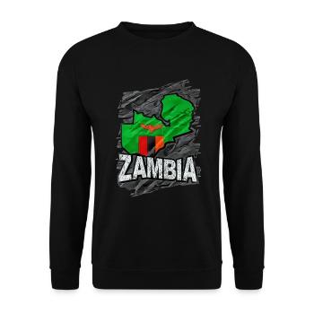 Sambia - Unisex Pullover - Schwarz - Vorne - Alina (178cm) & Michal (187cm)