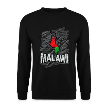 Malawi - Unisex Sweatshirt - black - Front - Alina (178cm) & Michal (187cm)