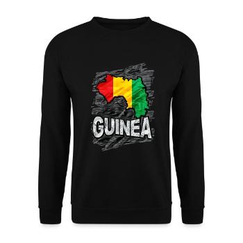 Guinea - Unisex Sweatshirt - black - Front - Alina (178cm) & Michal (187cm)