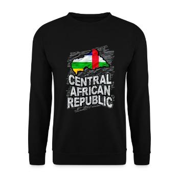 Zentralafrikanische Republik - Unisex Pullover - Schwarz - Vorne - Alina (178cm) & Michal (187cm)