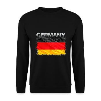 Deutschland - Unisex Pullover - Schwarz - Vorne - Alina (178cm) & Michal (187cm)
