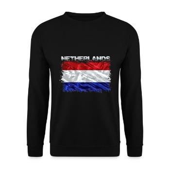 Netherlands - Unisex Sweatshirt - black - Front - Alina (178cm) & Michal (187cm)