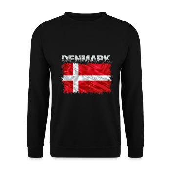 Denmark - Unisex Sweatshirt - black - Front - Alina (178cm) & Michal (187cm)