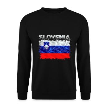 Slovenia - Unisex Sweatshirt - black - Front - Alina (178cm) & Michal (187cm)