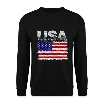 United States - Unisex Sweatshirt - black - Front - Alina (178cm) & Michal (187cm)