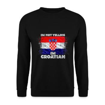 Croatie (Hrvatska) - Sweat-shirt Unisexe - noir - Devant - Alina (178cm) & Michal (187cm)