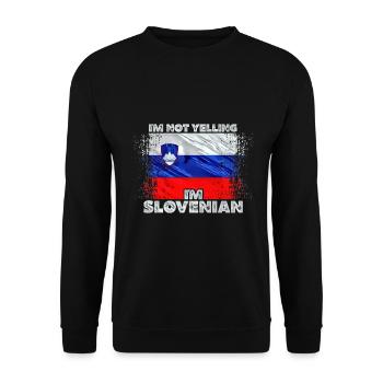 Slovenia - Unisex Sweatshirt - black - Front - Alina (178cm) & Michal (187cm)