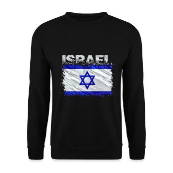 Israel - Unisex Sweatshirt - black - Front - Alina (178cm) & Michal (187cm)