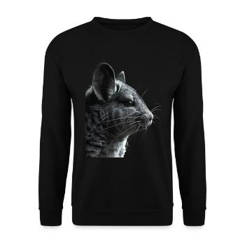 Chinchilla - Unisex Pullover - Schwarz - Vorne - Alina (178cm) & Michal (187cm)