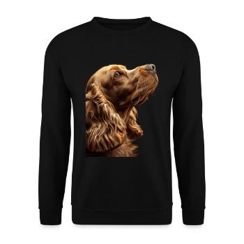 Cocker Spaniel - Unisex Sweatshirt - black - Front - Alina (178cm) & Michal (187cm)