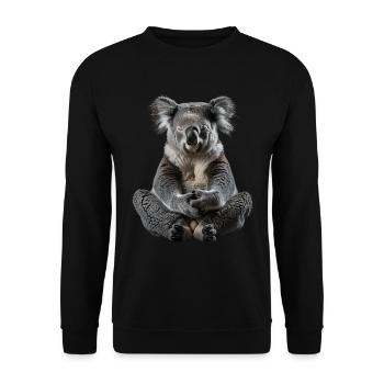 Koala - Unisex Sweatshirt - black - Front - Alina (178cm) & Michal (187cm)