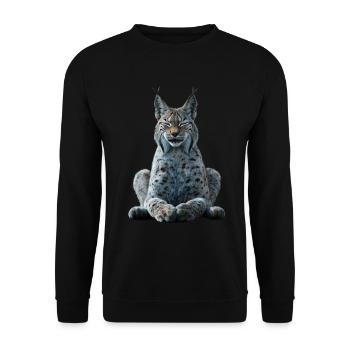 Lynx - Unisex Sweatshirt - black - Front - Alina (178cm) & Michal (187cm)