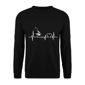 Pie - Sweat-shirt Unisexe - noir - Devant - Alina (178cm) & Michal (187cm)