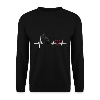 Panther - Unisex Pullover - Schwarz - Vorne - Alina (178cm) & Michal (187cm)
