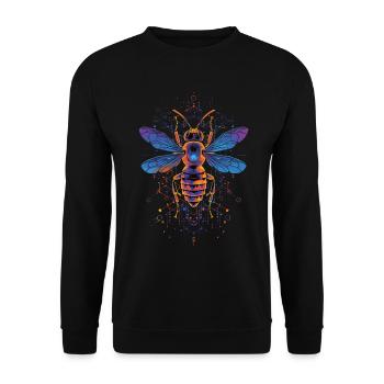 Bee - Unisex Sweatshirt - black - Front - Alina (178cm) & Michal (187cm)