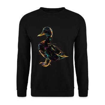 Duck - Unisex Sweatshirt - black - Front - Alina (178cm) & Michal (187cm)