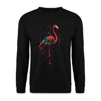 Flamingo - Unisex Sweatshirt - black - Front - Alina (178cm) & Michal (187cm)