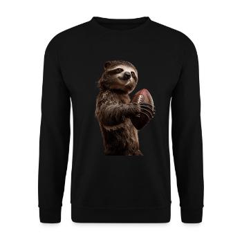 Sloth - Unisex Sweatshirt - black - Front - Alina (178cm) & Michal (187cm)