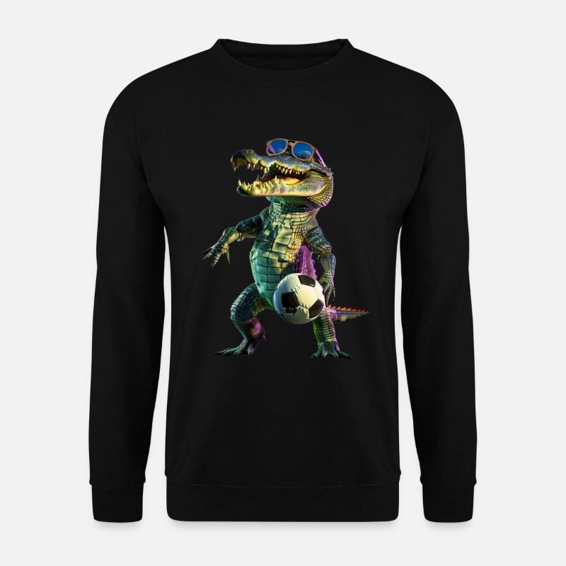 Krokodil - Unisex Pullover - Schwarz