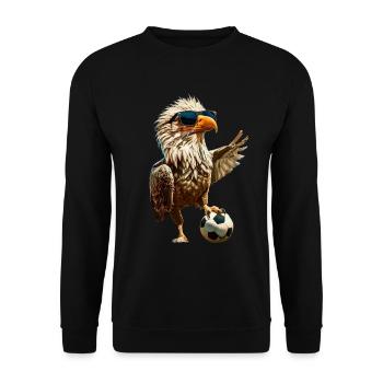 Eagle - Unisex Sweatshirt - black - Front - Alina (178cm) & Michal (187cm)