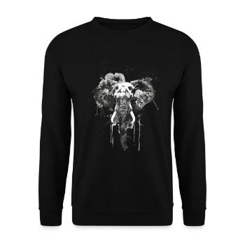 Elephant - Unisex Sweatshirt - black - Front - Alina (178cm) & Michal (187cm)