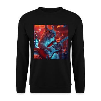 Squirrel - Unisex Sweatshirt - black - Front - Alina (178cm) & Michal (187cm)