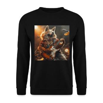 Wolf - Unisex Sweatshirt - black - Front - Alina (178cm) & Michal (187cm)