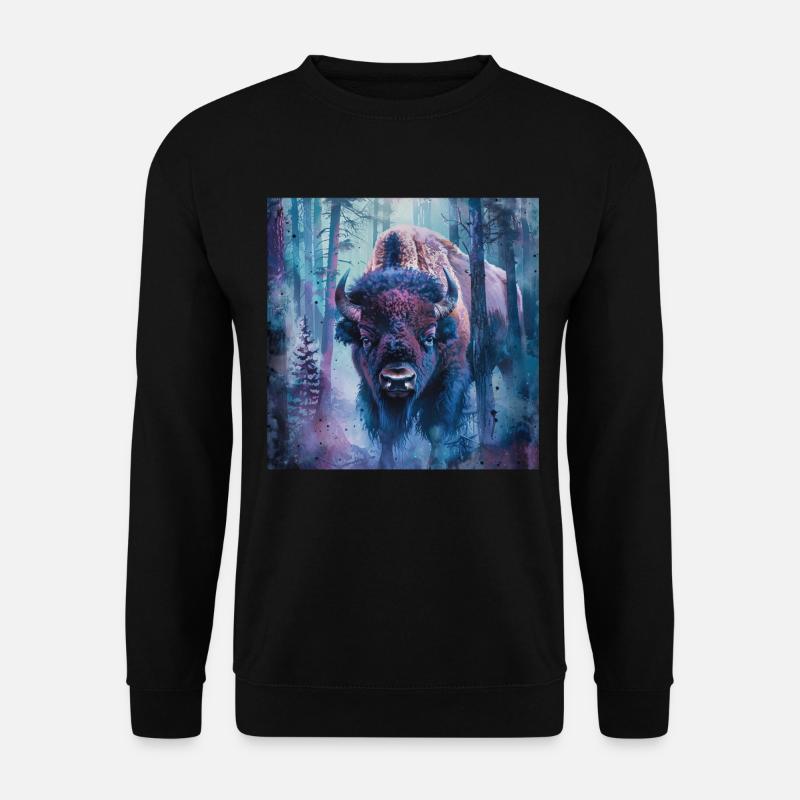 Bison - Unisex Sweatshirt - black