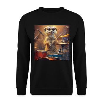Suricate - Sweat-shirt Unisexe - noir - Devant - Alina (178cm) & Michal (187cm)
