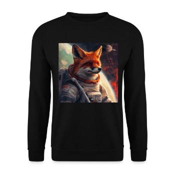Fuchs - Unisex Pullover - Schwarz - Vorne - Alina (178cm) & Michal (187cm)