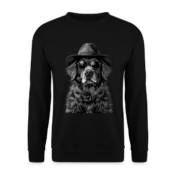 Chien - Sweat-shirt Unisexe - noir - Devant - Alina (178cm) & Michal (187cm)