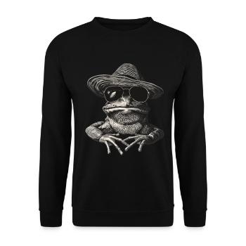 Frog - Unisex Sweatshirt - black - Front - Alina (178cm) & Michal (187cm)