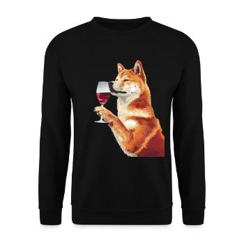 Akita - Sweat-shirt Unisexe - noir - Devant - Alina (178cm) & Michal (187cm)