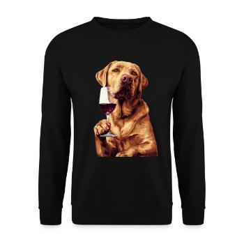 Labrador Retriever - Unisex Sweatshirt - black - Front - Alina (178cm) & Michal (187cm)
