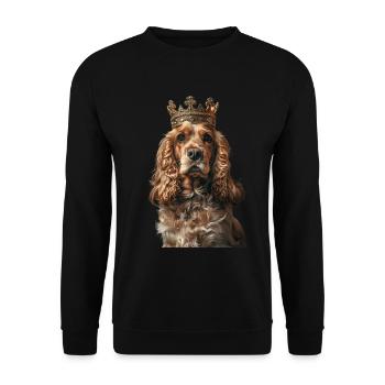 Cocker Spaniel - Unisex Pullover - Schwarz - Vorne - Alina (178cm) & Michal (187cm)