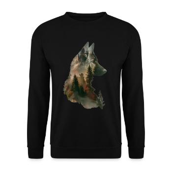 Akita - Unisex Sweatshirt - black - Front - Alina (178cm) & Michal (187cm)