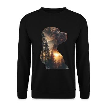 Bouledogue - Sweat-shirt Unisexe - noir - Devant - Alina (178cm) & Michal (187cm)
