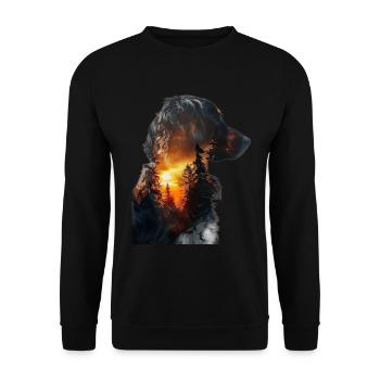 Bouvier bernois - Sweat-shirt Unisexe - noir - Devant - Alina (178cm) & Michal (187cm)