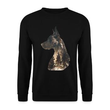 Great Dane - Unisex Sweatshirt - black - Front - Alina (178cm) & Michal (187cm)