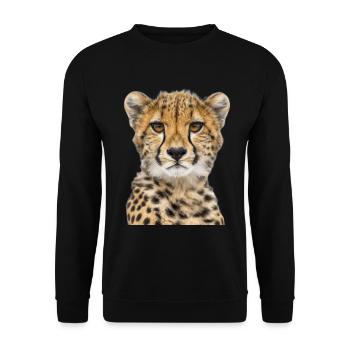 Cheetah - Unisex Sweatshirt - black - Front - Alina (178cm) & Michal (187cm)
